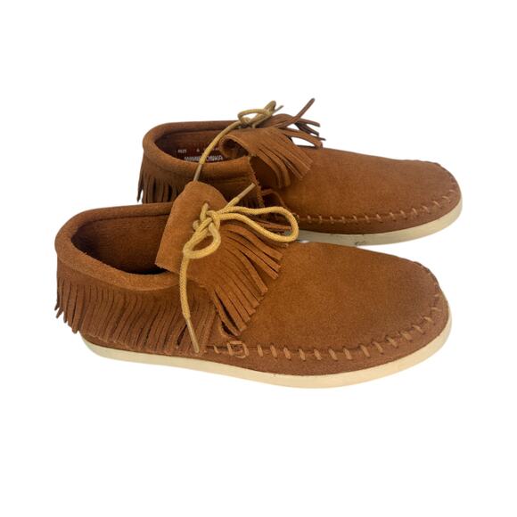 NEW Minnetonka | 6 | Women's Suede Fringe Venice Moc Bootie Flats - Picture 3 of 5